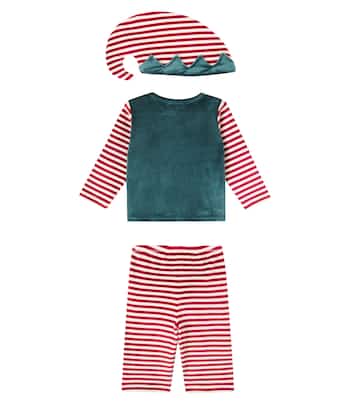 Set de top, pantalones y sombrero de terciopelo | Konges Sløjd