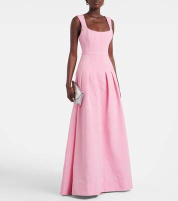 Vestido corsé de fiesta Amaro de tafetán plisado | Rebecca Vallance