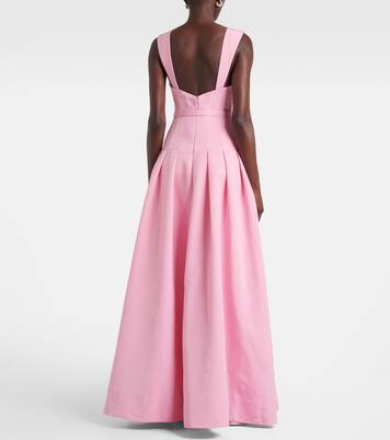 Vestido corsé de fiesta Amaro de tafetán plisado | Rebecca Vallance