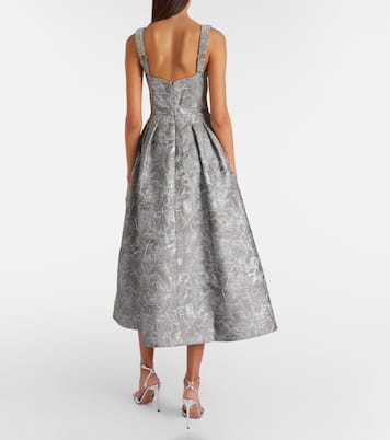 Robe longue Sterling en jacquard à cristaux | Rebecca Vallance