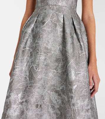 Robe longue Sterling en jacquard à cristaux | Rebecca Vallance