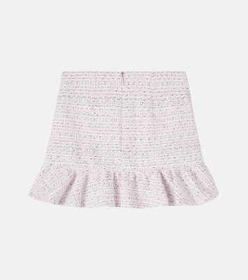 Lace-trimmed bouclé skirt | Self-Portrait Kids