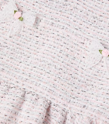 Lace-trimmed bouclé skirt | Self-Portrait Kids