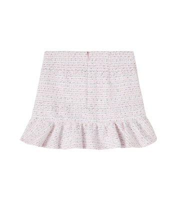 Lace-trimmed bouclé skirt | Self-Portrait Kids