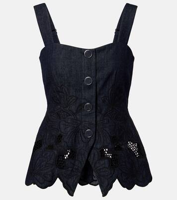 Top Mirielle en chambray de coton | Veronica Beard