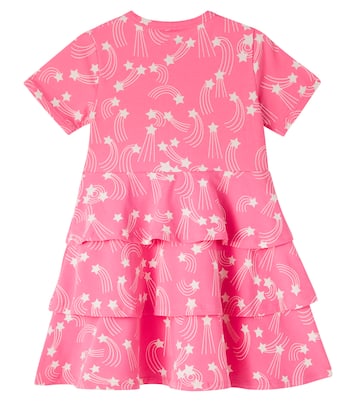Printed tiered cotton-blend jersey dress | Mini Rodini