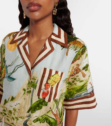 Toucan Tango printed linen shirt | Alémais