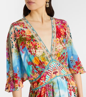 Embellished printed silk maxi dress | Camilla