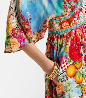 Embellished printed silk maxi dress | Camilla