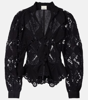 Nina cotton and linen broderie anglaise blouse | Isabel Marant
