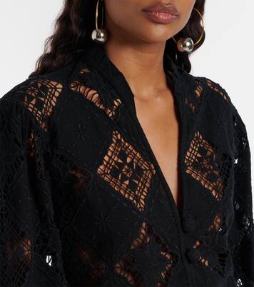 Nina cotton and linen broderie anglaise blouse | Isabel Marant