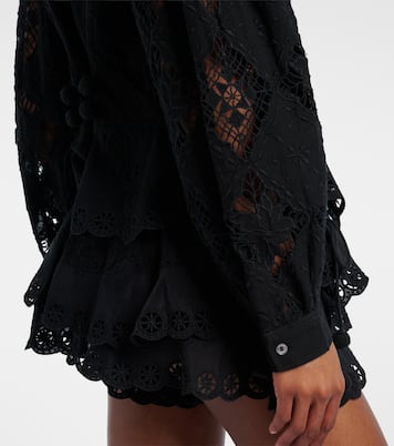 Nina cotton and linen broderie anglaise blouse | Isabel Marant
