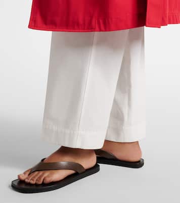 Tongs Vermelho en cuir | JUDE