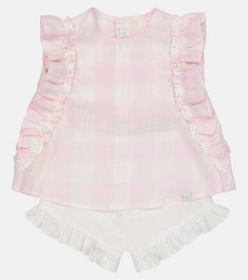 Bébé – Set top et culotte bloomer en lin | Il Gufo