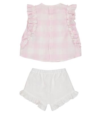 Bébé – Set top et culotte bloomer en lin | Il Gufo