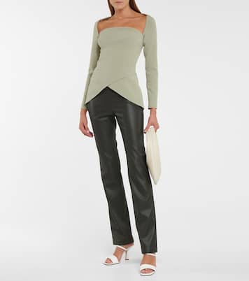 Goldie high-rise faux leather pants | Safiyaa
