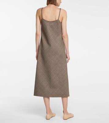 Abito midi in lana a quadri | Maison Margiela