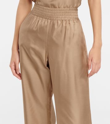 Pantaloni Themis in seta a gamba larga | Gabriela Hearst