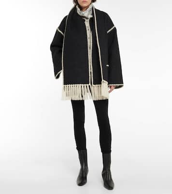 Embroidered wool-blend scarf jacket | Toteme