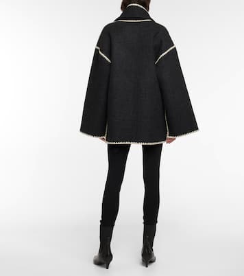 Embroidered wool-blend scarf jacket | Toteme