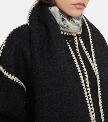 Embroidered wool-blend scarf jacket | Toteme
