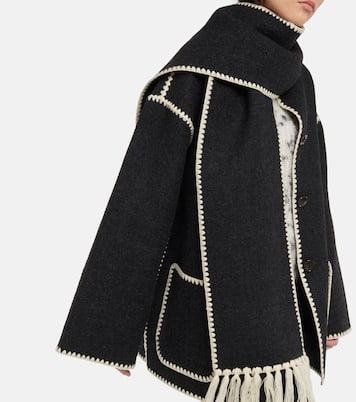 Embroidered wool-blend scarf jacket | Toteme