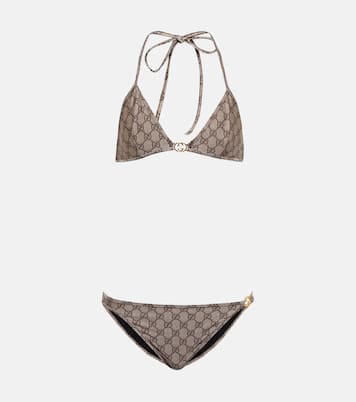 Bikini GG con cuello halter | Gucci