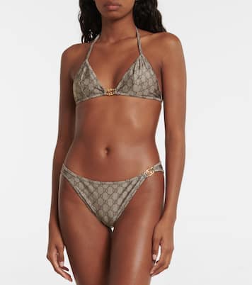 Bikini GG con cuello halter | Gucci