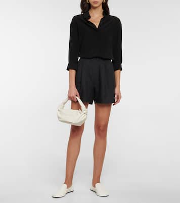 Zurich wide-leg linen shorts | Asceno