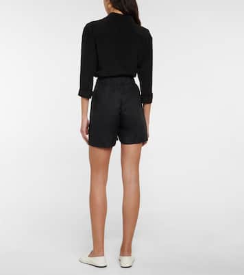 Zurich wide-leg linen shorts | Asceno