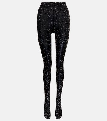 Crystal-embellished tights | Alex Perry