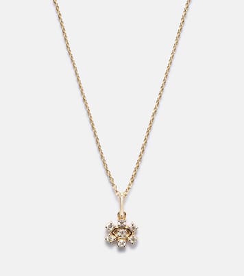 Collier en or jaune 14 ct et diamants | Sydney Evan