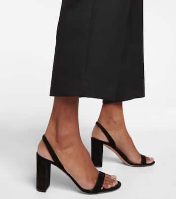 Slingback-Sandalen So Nude 85 aus Veloursleder | Aquazzura
