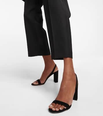 Slingback-Sandalen So Nude 85 aus Veloursleder | Aquazzura
