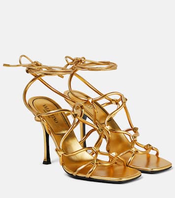 Sandalen Rockstud Net aus Leder | Valentino Garavani