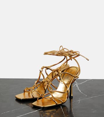 Sandalen Rockstud Net aus Leder | Valentino Garavani