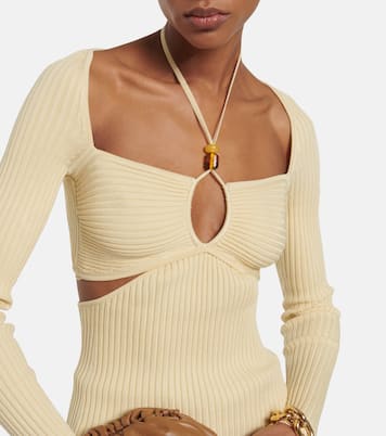 Top Elenor in maglia a coste con cut-out | Simkhai