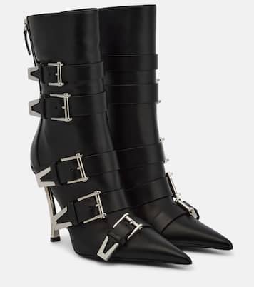 Botines Pin-Point Buckle de piel | Versace