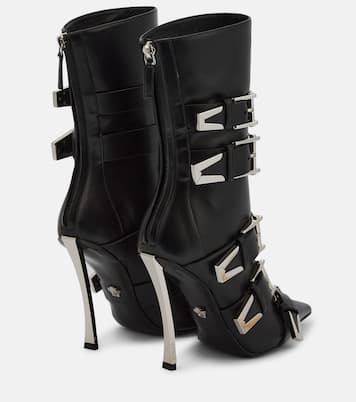 Botines Pin-Point Buckle de piel | Versace