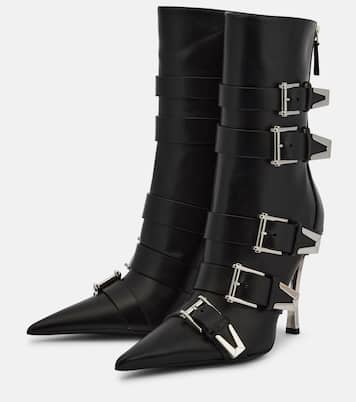 Botines Pin-Point Buckle de piel | Versace