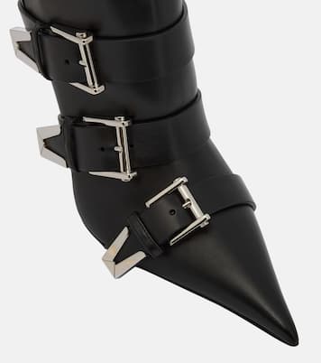 Botines Pin-Point Buckle de piel | Versace