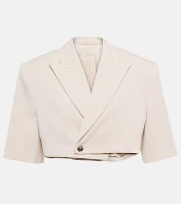 Cropped-Blazer Wjosa aus einem Wollgemisch | The Mannei