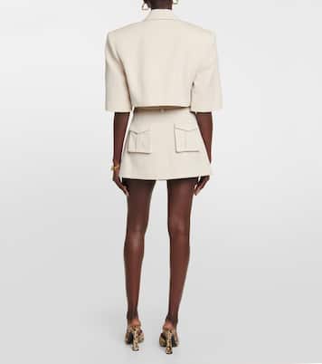 Cropped-Blazer Wjosa aus einem Wollgemisch | The Mannei