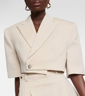 Cropped-Blazer Wjosa aus einem Wollgemisch | The Mannei
