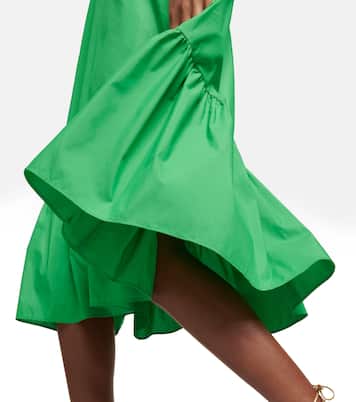 Vestido midi en popelín de algodón | REDValentino