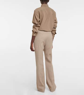 Baer mid-rise wool pants | The Row
