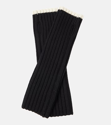 Guanti in maglia di lana a coste | Toteme