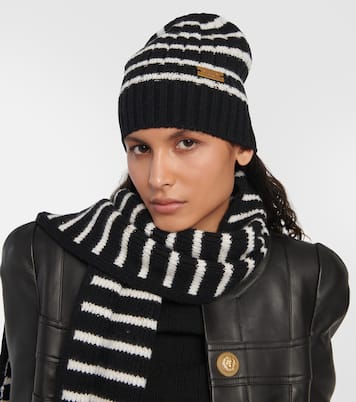 Berretto in cashmere a righe | Balmain