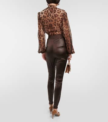 Leggings a vita alta in vinile | Dolce&Gabbana