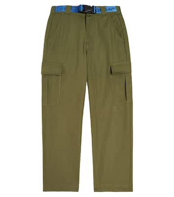 Pantaloni cargo in cotone con logo | Off-White Kids